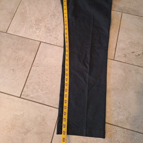 St. John Sport by Marie Gray Wide Leg Chino Pants Black Gold logo 10 - Picture 10 of 11